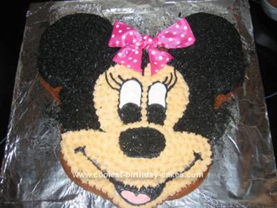 Homemade Minnie Birthday Cake