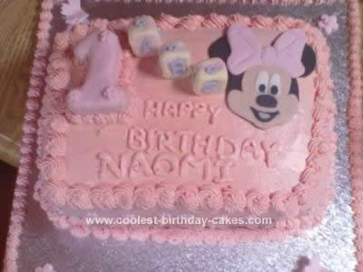 Homemade Minnie Mouse 1st Bday Cake