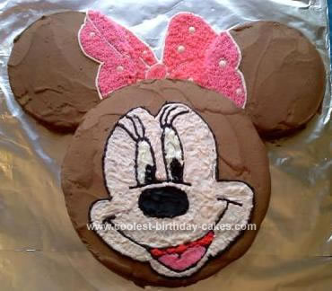 Homemade Minnie Mouse 1st Birthday Cake