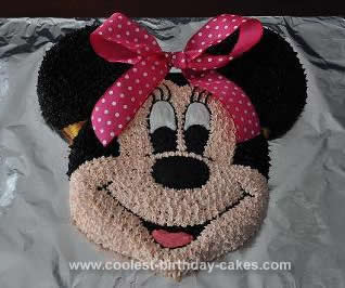 Homemade Minnie Mouse Birthday Cake Design