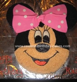 Homemade  Minnie Mouse Cake