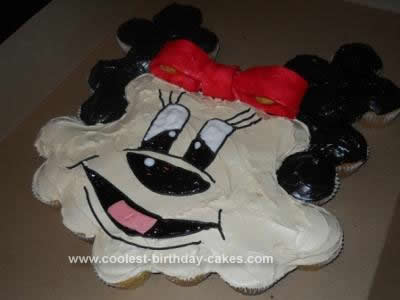 Homemade Minnie Mouse Cupcake Birthday Cake