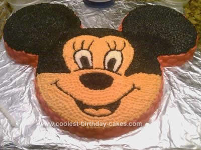 Homemade Minnie Without The Bow Cake