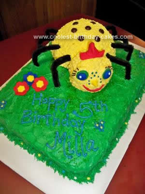 Homemade Miss Spider Birthday Cake