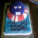 Homemade M&M Birthday Cake