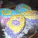 Homemade M&M Butterfly Birthday Cake