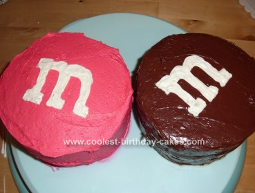 Homemade M&M Cake