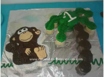 Homemade Monkey 1st Birthday Cake Idea