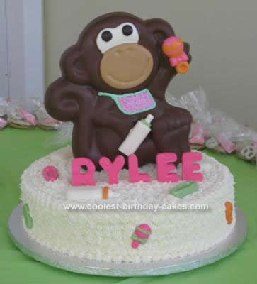 Homemade Monkey Baby Shower Cake