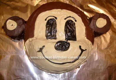 Homemade Monkey Birthday Cake