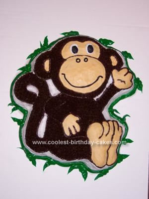 Homemade Monkey Birthday Cake