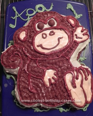 Homemade Monkey Birthday Cake Design
