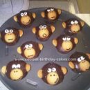Homemade Monkey Birthday Cupcakes