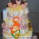 Homemade Monkey Diaper Cake