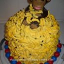 Homemade Monkey Goes Bananas Birthday Cake