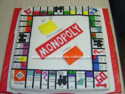 Homemade Monopoly Cake