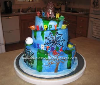 Homemade Monster Birthday Cake