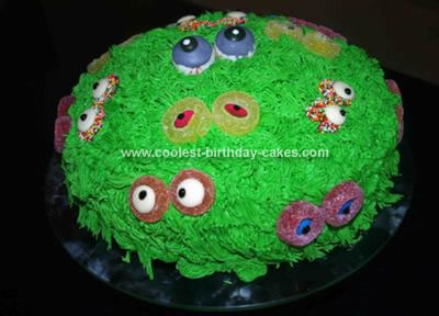 Homemade  Monster Birthday Cake