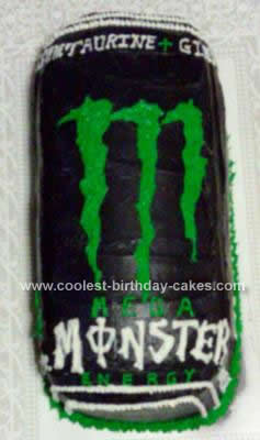 Homemade Monster Energy Cake