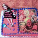 Homemade Monster High Doll Cake