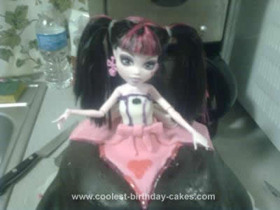 Homemade Monster High Princess Birthday Cake