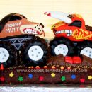 Homemade Monster Mutt & El Toro Loco Truck Cake