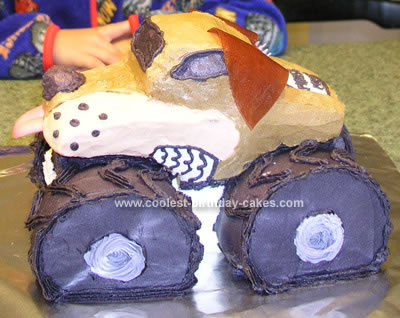 Homemade  Monster Truck Birthday Cake