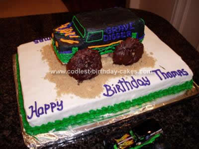 Homemade Monster Truck Birthday Cake