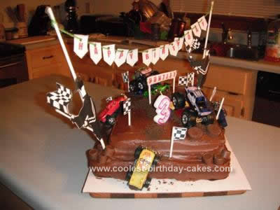 Homemade Monster Truck Birthday Cake