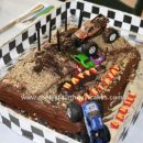 Homemade Monster Truck Cake with Ramps and Arena
