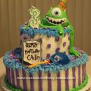 Homemade Monsters Inc. Birthday Cake