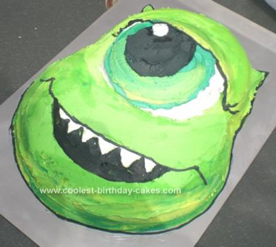 Homemade Monsters Inc Cake