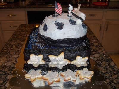 Homemade Moon Birthday Cake Design