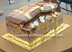 Homemade Most Creative Pirate Chest Birthday Cake