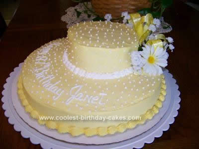 Homemade Mothers Bonnet Birthday Cake