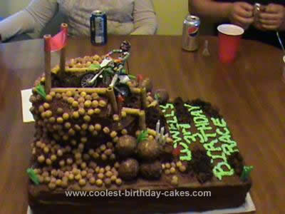 Homemade Motocross Birthday Cake