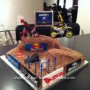 Homemade Motocross Stunt Bike Cake