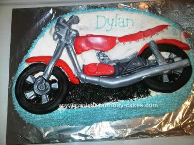 Homemade Motorbike Cake