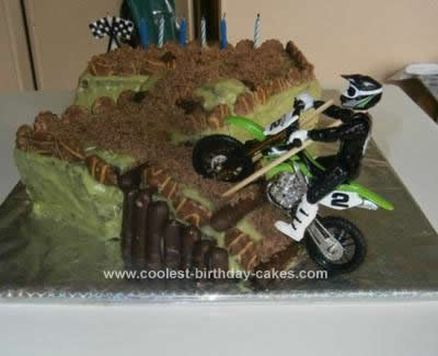 Homemade  Motorcross 7th Birthday Cake