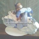 Homemade Motorcycle with Working Headlight Diaper Cake