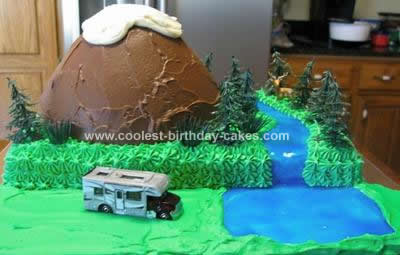 Coolest Train Mountain Cake