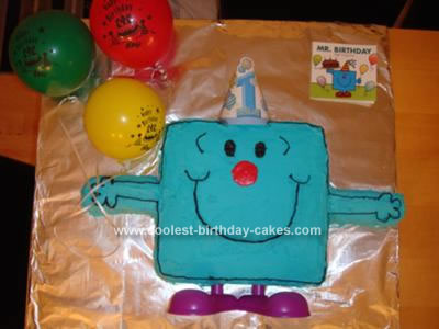 Homemade Mr. Birthday from Mr. Men Cake
