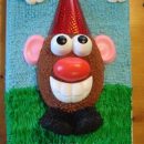 Homemade  Mr. Potato Head Birthday Cake