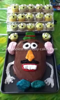 Homemade Mr. Potato Head Birthday Cake