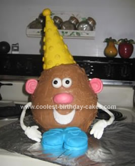Homemade Mr. Potato Head Cake