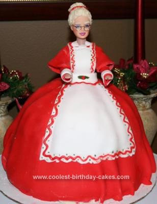 Homemade Mrs Claus Cake