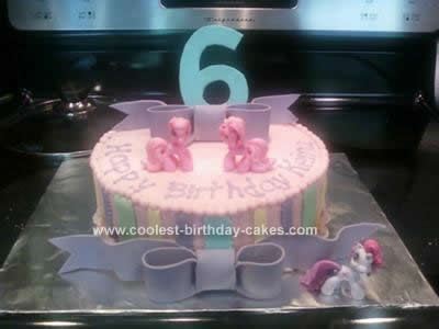 Homemade My Little Pony 6th Birthday Cake