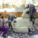 Homemade My Little Pony Purple Birthday Cake