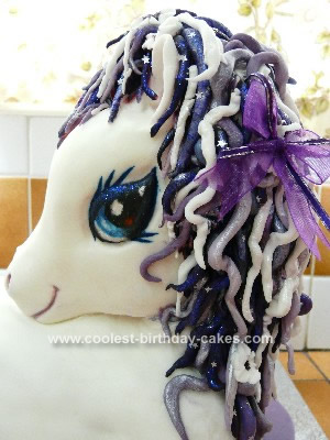 Homemade My Little Pony Purple Birthday Cake