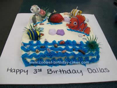 Homemade Nemo and Friends Birthday Cake
